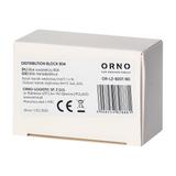 Blok rozdzielczy 80A zacisk wejściowy 16mm2 zaciski wyjściowe 4x6mm2 2x16mm2,wygodne mocowanie na OR-LZ-8207/80 ORNO