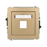 DECO Mechanizm gniazda multimedialnego pojedynczego bez modułu (standard Keystone) złoty metalik