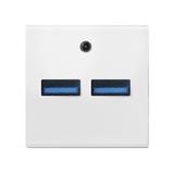 45 Ładowarka USB kolor biały ciepły GK-2USB/46 OSPEL