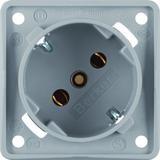 Integro Flow Gniazdo SCHUKO 45°, mechanizm, szary