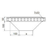 Trójnik redukcyjny 50x50mm Grubość 1,00 mm TRJ50H50 158605 BAKS