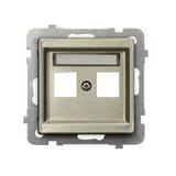 SONATA Obudowa gniazda podwójnego typu Keystone prosta - kolor nowe srebro