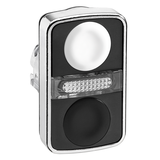 Harmony XB4 Przycisk dwuklawiszowego płaski biały/czarny z samopowrotem LED metalowy ZB4BW7A1720 Schneider