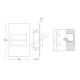 DUO TANGO SHORT – G(alu) /  W (biały)   [obud. Aluminium] [IP 66]