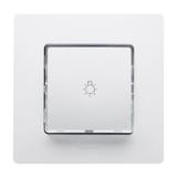 NILOE - PRZYCISK Z ETYKIETĄ W BIAŁY/KREMOWY, Legrand