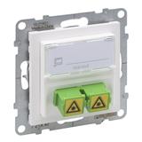 SUNO - Pojedyncze gniazdo śwatłowodowe SC/APC, Biały, Legrand