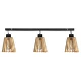 DELOS 3P E27, oprawa ścienno-sufitowa, max. 3x60W, czarna, drewno