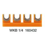WKB 1/4 Złącze krosujące (terminal), wtykany, Liczba biegunów: 4, Raster w mm: 8.00, Izolowany: Tak, pomarańczowy /50szt./ 1604320000 WEIDMÜLLER