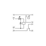 moduł przekaźnikowy 20mm 24V DC 2p