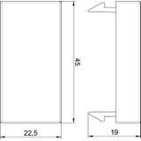 BD 45 1/2, MODUŁ 45,ZAŚLEPKA 22,5MM