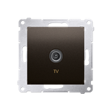 Simon 54 Gniazdo antenowe TV pojedyncze Do instalacji indywidualnych brąz mat