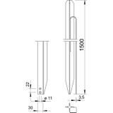 213/1500/M, UZIOM PROFILOWY-DŁ.1,5M.Z TAŚM.