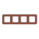 MINI Ramka uniwersalna poczwórna zaokrąglona z tworzywa terakota