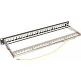 Panel niewyposażony 19" 1U 24 porty, czarny