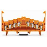 złączka potencjałowa 4-piętrowa jasnoszara z zatrzaskami