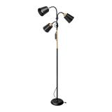 GRACE 3P, potrójna lampa podłogowa, 3xE27, max. 3x18W, 192 cm, czarna