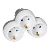 Rozgałęźnik 3x2P+Z (Schuko), biało-szary OR-AE-13239(GS) ORNO