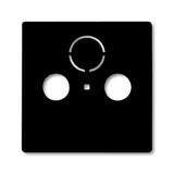 BASIC55 Pokrywa do gniazd antenowych Z 3 przyłączami RTV/SAT czarny-chateau