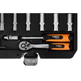 Zestaw kluczy 55 elementów 1/4", satynowy