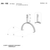 AN-15E/OG/, Uchwyt gąsiorowy rozsuwany Z-Śruba,  H=10 cm, ocynkowany ogniowo