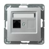IMPRESJA Gniazdo komputerowe pojedyncze, kat. 5e MMC - kolor srebro