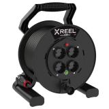 Przedłużacz zwijany jednofazowy XREEL 30 mb H05VV-F 3x1,5 (OWY) wtyczka gumowa 16A IP20