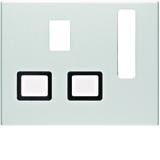 K.5 Płytka czołowa do gniazda z uziemieniem standard brytyjski, aluminium 3313077013 HAGER