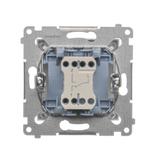 Simon 54 Łącznik schodowy 10A 250V szybkozłączka srebrny mat DW6.01/43 KONTAKT