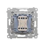 Simon 55 Przycisk zwierny podwójny zwierny bez piktogramu szybkozłączka Jasnoszary mat