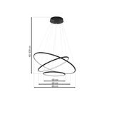 Milagro lampa wisząca LED Orion Black 99W 6930lm 3000K ML509