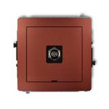 DECO Mechanizm gniazda antenowego pojedynczego typu F (SAT) niklowany, bez pola opisowego brązowy me