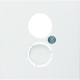 BERKER B.X/S.1 Płytka czołowa do gniazda głosnikowego i przyłączy miniaturowych biały 11968989 HAGER