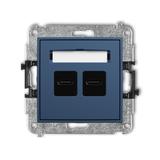 MINI Mechanizm ładowarki USB podwójnej 2xUSB C, 20W max. navy blue