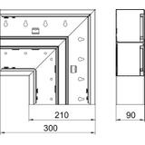 GS-DFF90210RW, Naroże płaskie 90X210 CZ.B.