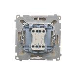 Simon Basic Przycisk podwójny zwierny dwuobwodowy: 2 wejścia 2 wyjścia 16A szybkozłączka beż