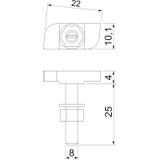 CL27HB M8x25 ZL Śruba z łbem młoteczkowym