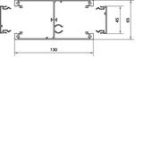 tehalit.DB Minikolumna dwustronna 45 wys. 650mm alu