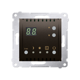 Simon 54 Regulator temperatury z wyświetlaczem z czujnikiem wewnętrznym 16(2) A 230V brąz mat