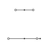 złączka dwupiętrowa L/L 2,5 mm niebieska/szara