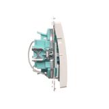 Simon Basic Przycisk potrójny z podświetleniem LED 10A 250V szybkozłączka biały BMP31L.01/11 KONTAKT