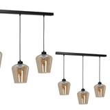 Milagro lampa wisząca Santiago Amber 3xE27 czarna MLP6610