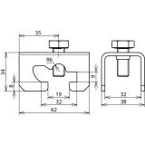 Zacisk łączący, bez nawlekania na przewody, stal nierdzewna NIRO