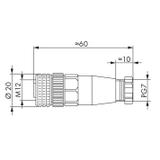FAC 4-bieg. M12 gniazdo proste /5szt./ 756-9211/040-000 WAGO