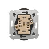 Simon 54 Nature Gniazdo wtyczkowe bez uziemienia z przesłonami podwójne do ramek NATURE 16A 250V zaciski śrubowe brąz mat DG2MZN.01/46 KONTAKT