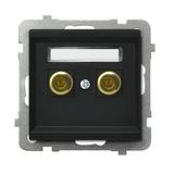 SONATA Gniazdo głośnikowe pojedyncze - kolor czarny metalik GGN-1R/m/33