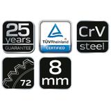 Klucz płasko-oczkowy z grzechotką, 8 mm