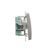 Simon Basic Przycisk pojedynczy rozwierny bez piktogramu 10A z. śrub. srebrny mat