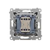 Simon 55 Przycisk zwierny podwójny zwierny bez piktogramu szybkozłączka Grafitowy mat