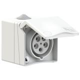 GNIAZDO ZABUDOWANE SERIA DESIGN IP44 gniazdo nadtynkowe przelotowe 16A 3P+Z+N 400V 865-6v PCE