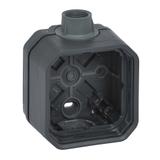 NOWE PLEXO - PUSZKA NATYNKOWA POJEDYNCZA Z PRZEPUSTEM KABLOWYM PG20 ANTRACYT